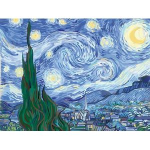 ART Collectie: Starry Night (Van Gogh): Schilderen op nummer op canvas