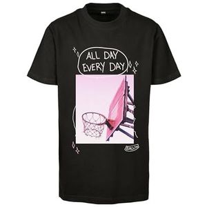 Mister Tee Kids All Every Day Pink Tee Unisex Kids T-Shirt, zwart.