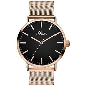 s.Oliver Analoog kwarts horloge voor dames met roestvrijstalen armband, 38 mm