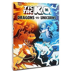 TeeTurtle, Tic Tac KO: Dragons vs Eenhoorns, kaartspel, vanaf 8 jaar, 2-4 spelers, speeltijd 30-60 minuten