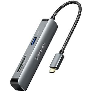 USB C HDMI-hub, USB-C-hub, CableCreation USB-hub, 2 USB 3.0, 1 x 4K HDMI-adapter, SD/Micro SD-kaartlezer, dockingstation voor MacBook Pro/Air/M1 voor iPad Pro/Surface/XPS/Pixelbook-behuizing