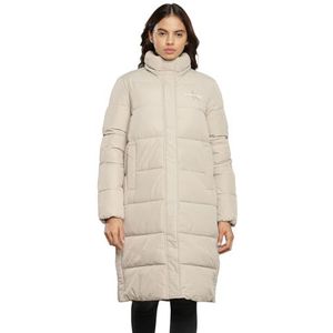 Calvin Klein Jeans Monologo Non Down Long Puffer J20j221897 Gewatteerde damesjassen, Beige (Plaza Taupe)