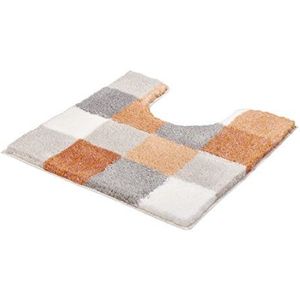 Kleine Wolke Textilgesellschaft 5426414129 badmat voor toilet, polyacryl, zalm, 55 x 55 x 2,5 cm