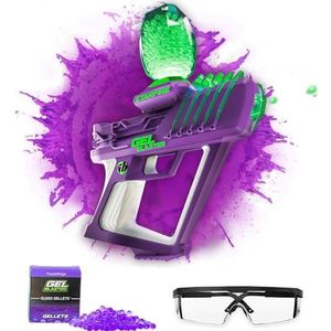 Gel Blaster Surge Starfire. Hoogwaardige glow-in-the-dark Gel Ball Blaster. Hoogcapaciteit, semi- en automatische modi, 5.800 kogels, bereik van 30 meter, voor 14 jaar en ouder