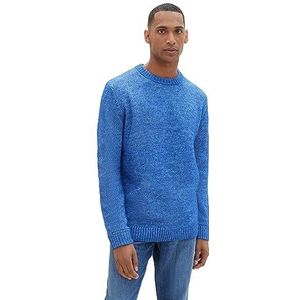 TOM TAILOR 1039678 heren sweater, 34433 - Hockey Blue White Core