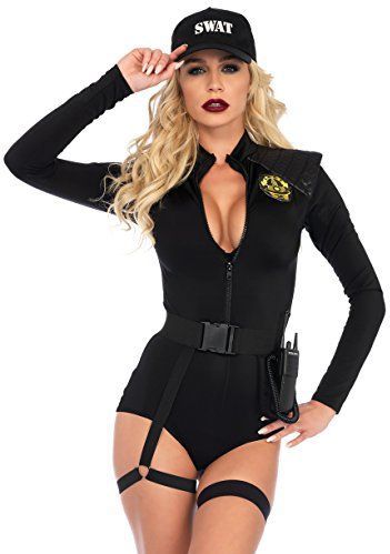 Leg Avenue Swat Team Babe Kostuums voor dames, zwart.