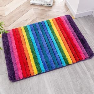NIENLCIP Badmat van microvezel, superzacht, absorberend, antislip, voor badkamer, keuken, woonkamer, deur, machinewasbaar, 48,3 x 68,3 cm