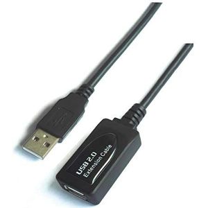 AISENS A101 – 0020 – verlengkabel USB 2.0 met versterker (15 m, met uitgebreide chipset) Kleur: Zwart