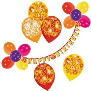 amscan - 450006 - ballonnen en slinger Happy Birthday