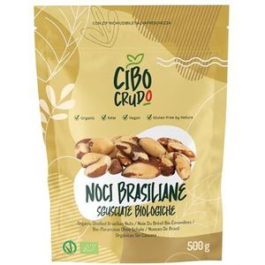 CiboCrudo Braziliaanse noten uit de Amazone, biologische avond, voedingswaarden en ingrediënten eigenschappen, verpakt in een beschermende sfeer, selenium-reus en vitamine, 500 g
