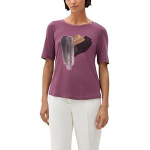 s.Oliver BLACK LABEL Dames T-shirt, korte mouwen, lila, 50, Lila.