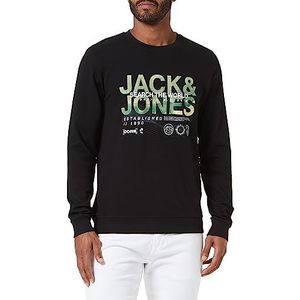 JACK & JONES Jcowater Sweatshirt met ronde hals voor heren, zwart.