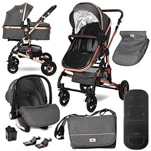 3-in-1 combi-kinderwagen trio met autostoel 0m+ ALBA SET Lorelli zwart