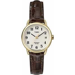 Timex Easy Reader vrouwen 25mm bruin lederen band horloge T20071