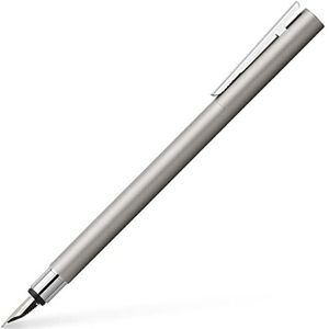 Faber-Castell 342100 - Neo Slim roestvrijstalen pen, penpunt M, mat zilver