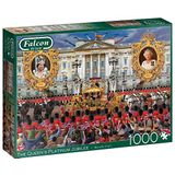 Falcon The Queen's Platinum Jubilee Puzzel (1000 stukjes) - Legpuzzel voor volwassenen