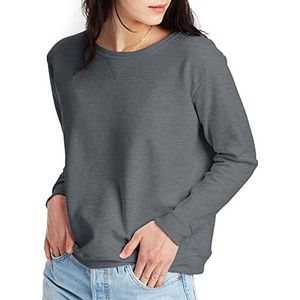 Hanes O4633 EcoSmart dames sweatshirt met ronde hals (1 stuk), Leisteen China.