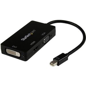 StarTech.com Mini DisplayPort Adapter 3-in-1 – 1080p – Hub Splitter Adapter Mini DP op HDMI/VGA/DVI voor uw PC Monitor – compatibel met Thunderbolt (MDP2VGDVHD)
