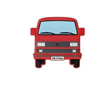 BRISA VW Collection Zachte koelkastmagneet voor kantoor Bus T3 (voor/rood)