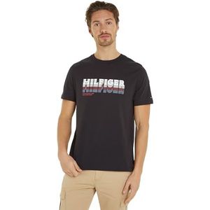 Tommy Hilfiger T-shirt Fade Hilfiger S/S pour homme, Black, S