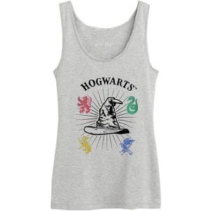 HARRY POTTER Wohapomtk020 Tanktop voor dames (1 stuk), Grijs Melange