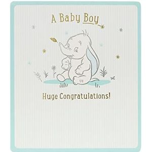 Wenskaart voor baby jongens - wenskaart voor de geboorte - Disney Baby wenskaart - Dumbo Baby