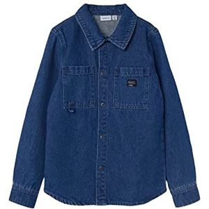 NAME IT T-shirt à manches longues pour enfants, mélange bleu, 122-128