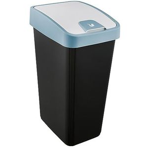 keeeper Premium afvalemmer met klapdeksel Soft Touch Nordic Blue 45 liter