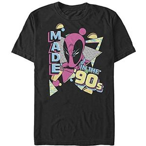 Marvel Deadpool Nineties Created Organic T-shirt, korte mouwen, uniseks, zwart, M, SCHWARZ