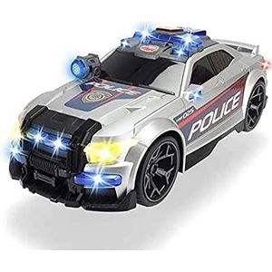 Dickie Toys Street Force Politieauto, gemotoriseerd speelgoed, met openingskist, lichten en geluid, batterijen inbegrepen, 33 cm, vanaf 3 jaar, zilver