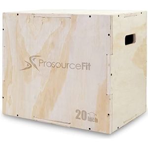 ProsourceFit 3-in-1 springbox van hout, beige, 61 x 40,6 cm
