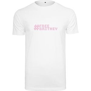 Mister Tee Free Britney T-shirt voor heren, Wit.