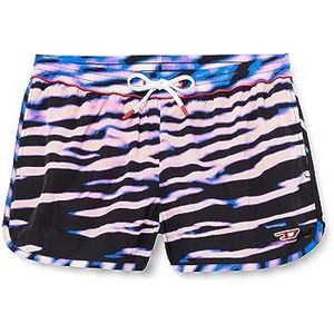 Diesel Bmbx-jesper boxershorts, tweedelig badpak voor heren, Zwart + roze + blauw + paars