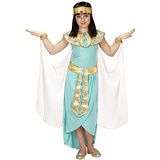 Widmann 49438 kinderkostuum Egyptische koningin, jurk, riem, armbanden, hoofdband, cape, turquoise