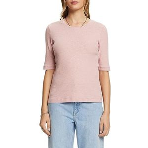 ESPRIT 083ee1k318 T-shirt dames, 680 - Oud roze.