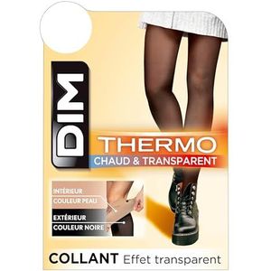 Dim Thermo Warme en Transparante 50d X1 Damespanty (pak van 1), zwart.