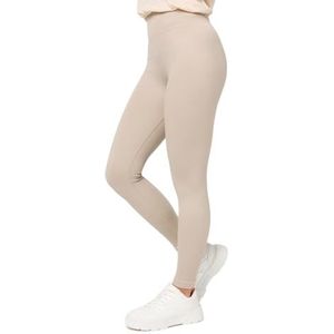 Nur Die Relax & Go Ripp-optik Leggings met hoge taille, ondoorzichtig, geribbeld, met comfortabele tailleband, dameslegging, Taupe