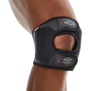 Shockdoctor kniebandage voor volwassenen, patella, verstelbare bar met pads, L/XL, zwart