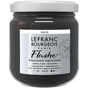 Lefranc Bourgeois Flashe 300477 sterk gepigmenteerde acryl- en vinylverf, elastisch, lichtecht, verouderingsbestendig, mat, voor binnen en buiten, pot van 400 stuks