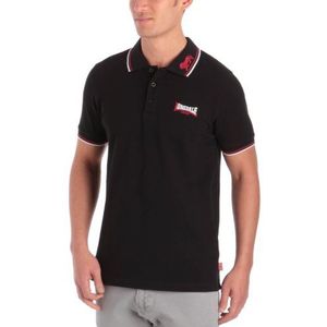 Lonsdale Poloshirt voor heren, zwart (zwart/donkerrood/wit)