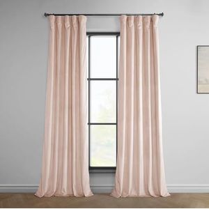 HPD Half Price Drapes Heritage VPYC-225371-84 fluwelen gordijnen voor slaapkamer en woonkamer, 127 x 213 cm, lichtroze