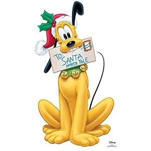Star Cutouts Ltd Fun Karton 1 Size Real Size Disney Pluto Carol Kerstman letter 90 x 56 cm perfecte kerstdecoratie voor kinderfeesten, grotten en etalages, Star Mini