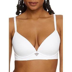 Maidenform Soutien-gorge Comfort Devotion One Fabulous Fit sans armatures pour femme, opaque, blanc, 100C