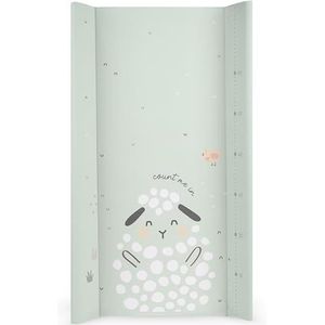 KikkaBoo SLEEPY SHEEP aankleedkussen, zacht, pvc, 80 x 50 cm, waterdicht, draagbaar, groen
