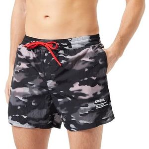 Diesel Bmbx-nico boxershorts voor heren, tweedelig, Zwarte Camouflage