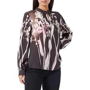 Gerry Weber Damesblouse bruin/ecru/wit print, 38, bruin/ecru/wit opdruk