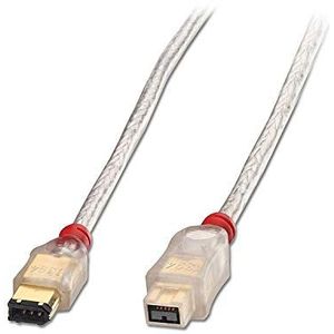LINDY 30764 - Premium FireWire 800-kabel - 9-pin. Bilingual FW800 mannelijk 6-pol. FW400-mannelijk - 0,3 m