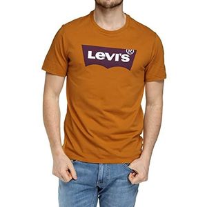 Levi's Graphic T-shirt voor heren, ronde hals, Geel/Oranje
