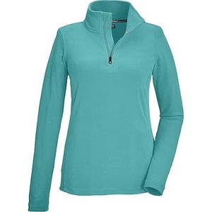 Killtec 40880-000 KSW 101 WMN FLC SHRT Chemise en polaire avec col montant et fermeture Éclair pour femme Bleu Taille 38