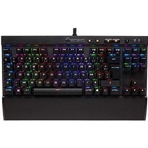 Corsair CH-9110014-FR, K65 RAPIDFIRE Mechanisch gaming toetsenbord (Cherry MX Speed, RGB-achtergrondverlichting, meerkleurig, AZERTY), zwart